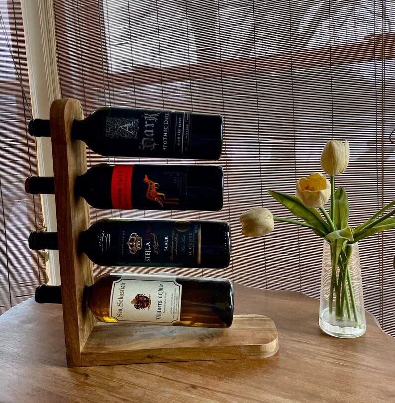 Four Bottle Wine Rack - Etsy