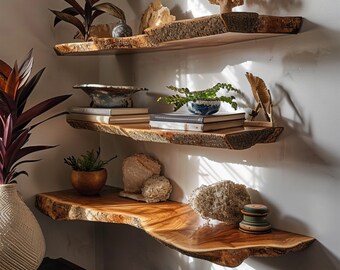 live edge floating shelf floating wall shelf live edge floating shelf wooden bookshelf long floating shelf