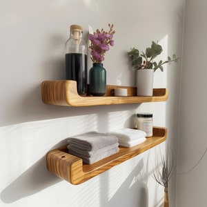 Solid Wood bathroom shelves towel holder Home Gift Home Rustic Floating Shelf Wood Rustic Shelfs laundry room shelves