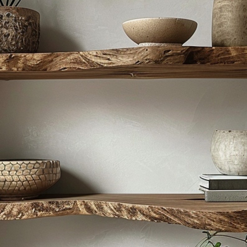Live Edge Floating Shelf Floating Wall Shelf Live Edge Floating Shelf