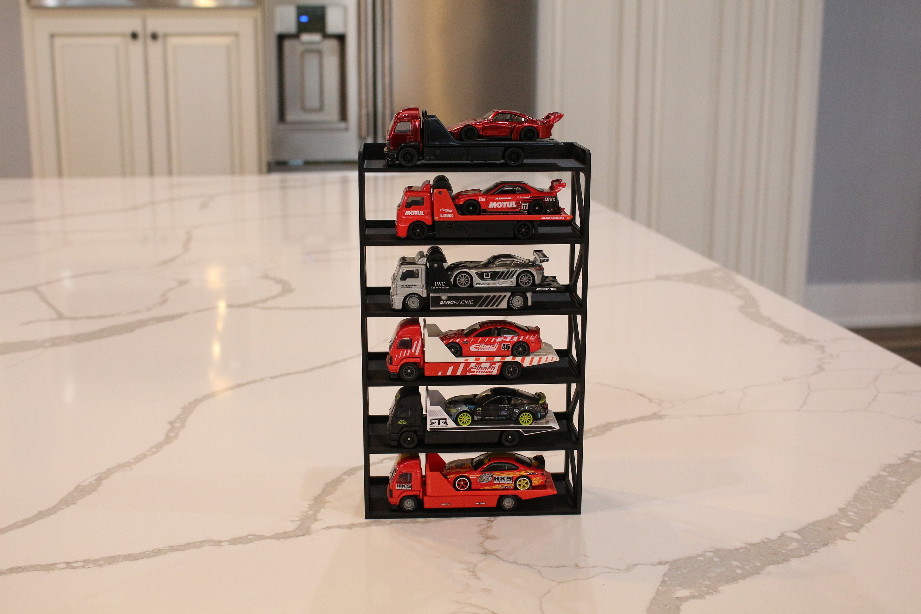 Hot Wheels Team Transport Display Stand: 6-car Industrial Design