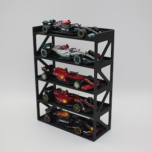 V3 5 Car 1:43 1/43 F1 Race Car Display Stand w Wall Mounting Hole Hanging Shelf Storage Diorama Diecast Model Car Formula 1 Formula One
