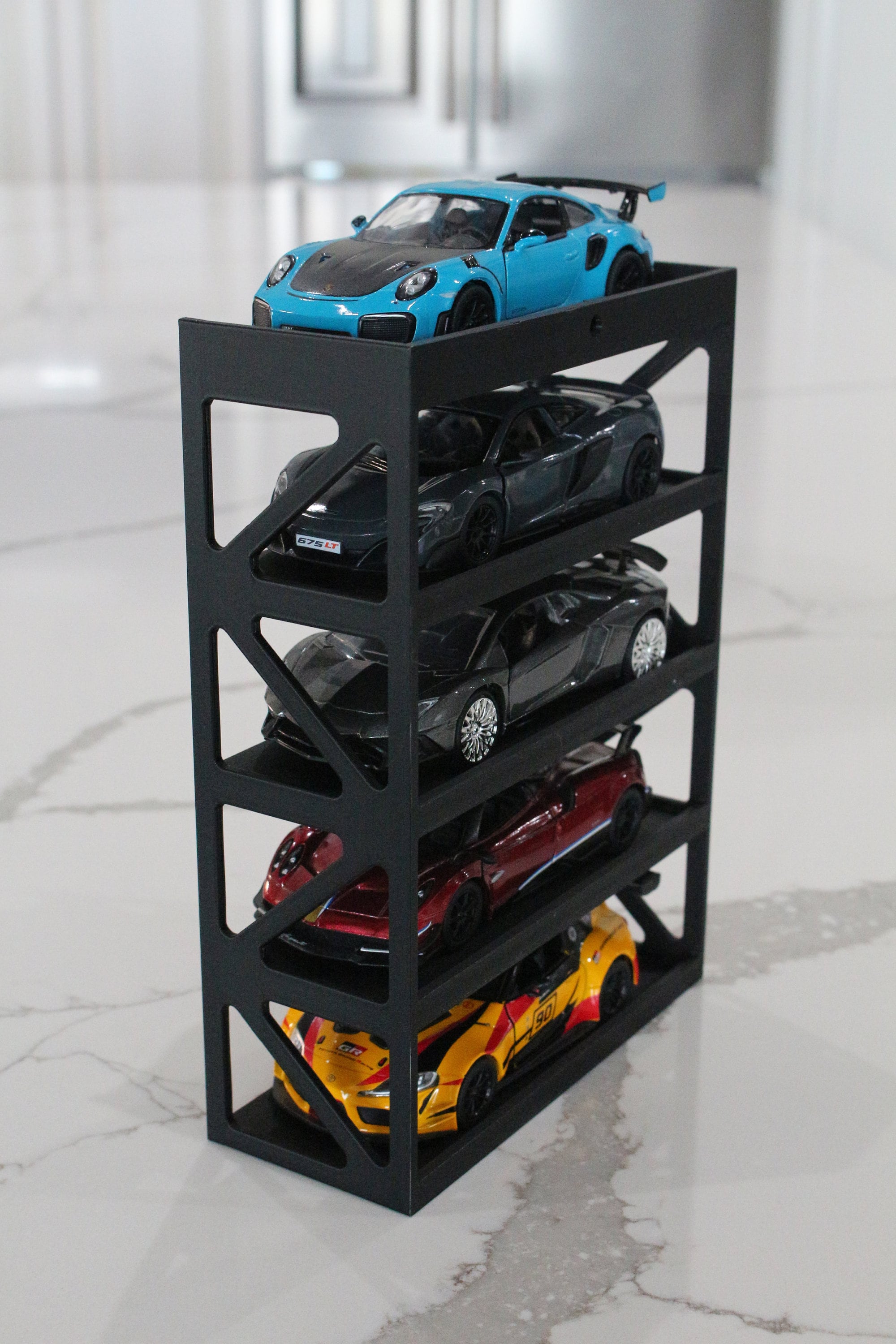 1/321/43 Diecast 5 Car Display Stand W Wall Mount Hanging Shelf Storage Diorama Model Car Pull