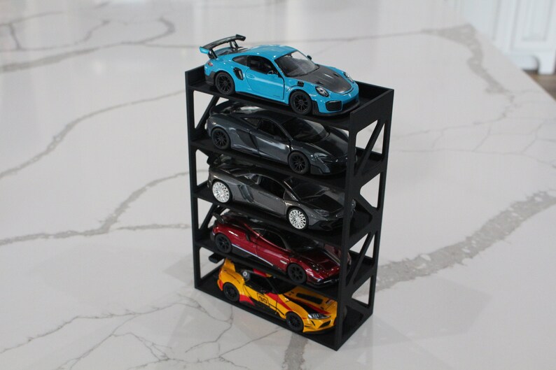 1/321/43 Diecast 5 Car Display Stand W Wall Mount Hanging Shelf Storage Diorama Model Car Pull