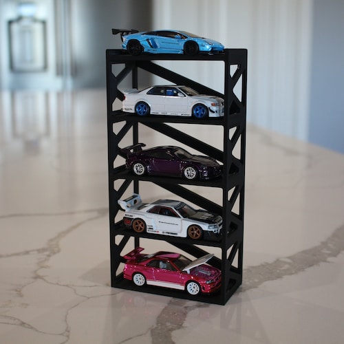 V2 Hotwheel 5-car Display Stand: Industrial Design 1/64 Scale