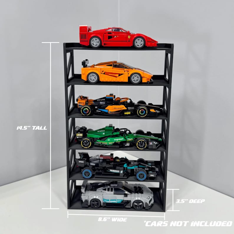 Formula 1 Racing Stand 6-car Display Stand for Speed Champions Formula 1 F1 Cars Wall ...