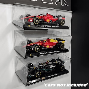 Bburago 1/24 F1 Wall Mount 15 Degree Tilted Display Shelf Hanging Formula 1 Race Car Storage Diorama Diecast Model Angled 1:24