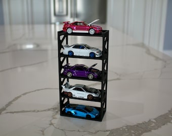 V1 Hotwheel 5-car Display Stand: 1/64 Scale Diecast Model Car