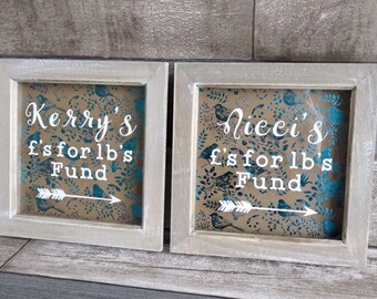 Personalised Weight Loss Fund Frame, lbs for pounds, Motivational tool, Weight loss journey, Slimming world, Weight Watchers