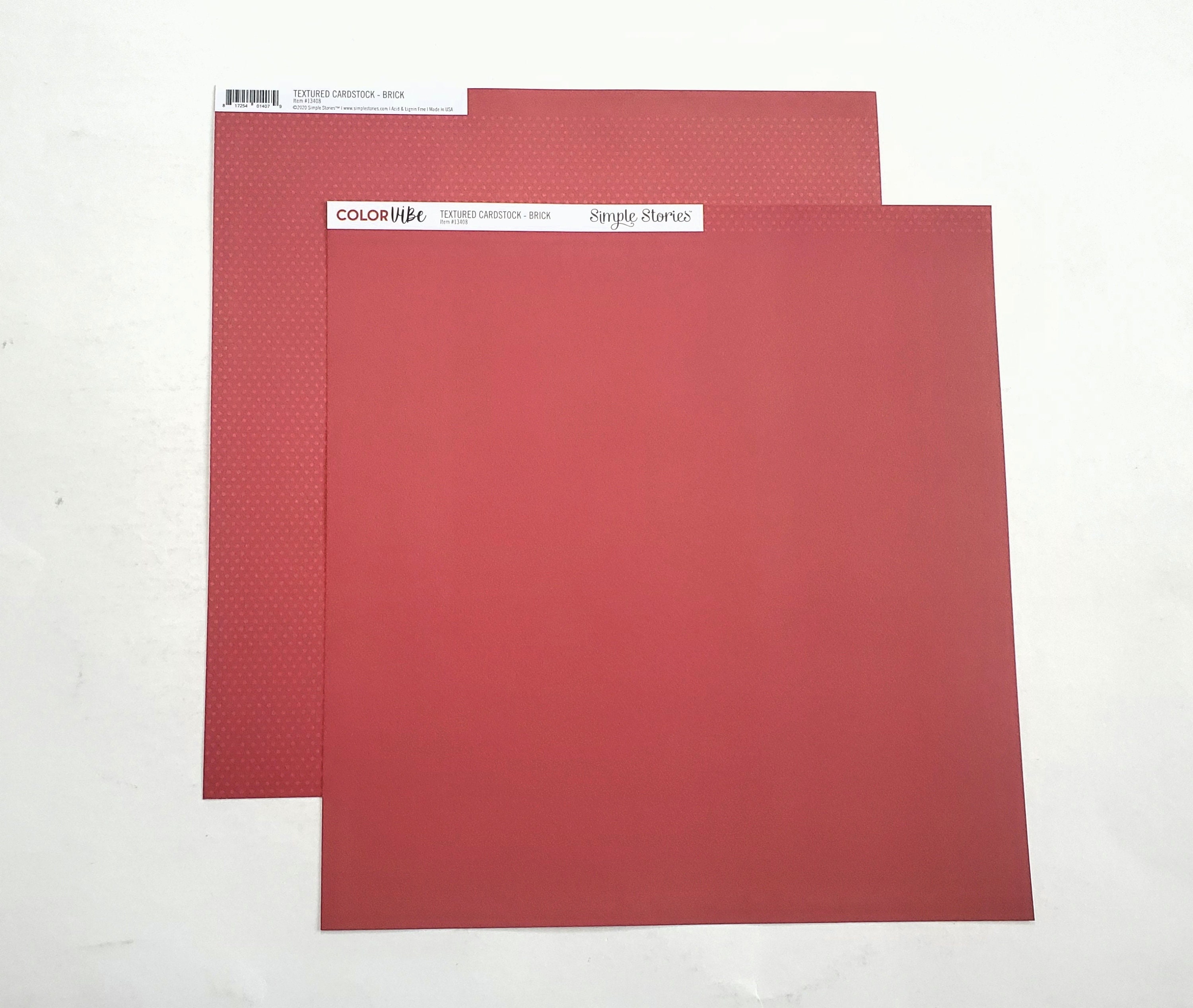 BRICK TEXTURED CARDSTOCK Color Vibe Simple Stories One Sheet Etsy