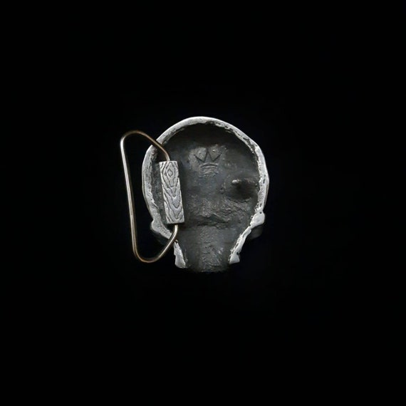 tijdloos elegant verwisselbare riem 925 sterling zilver 58 g gepolijst Riem gesp 6 x 4 cm puristisch Accessoires Riemen & bretels Riemgespen design schedel 