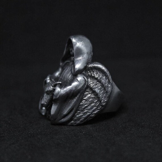 Anillo de esculpido a mano: Anillo de peltre sin plomo - Etsy España