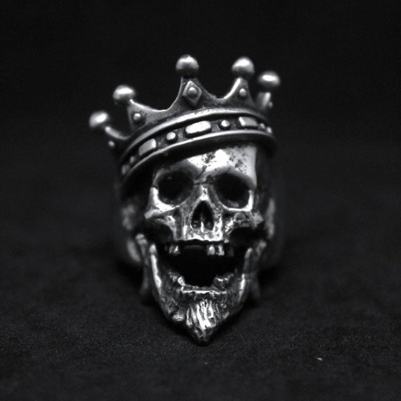 925 Sterling Silver King Skull Crown Mens Biker Punk Ring 9W003 US Size 7  to 14 (10) : Amazon.ca: Clothing, Shoes & Accessories