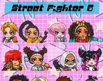 Street Fighter 6 Vinyl Decal Peeker Stickers