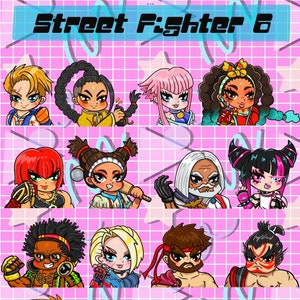 Street Fighter 6 Vinyl Decal Peeker Stickers