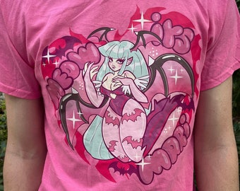 Darkstalkers Meow Morrigan T-Shirt