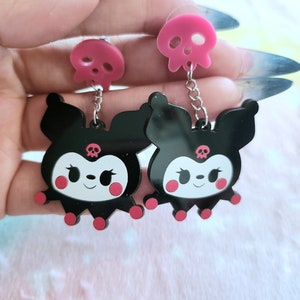 Cutie Kawaii Character Japanese Inspired Acrylic Earrings image 3