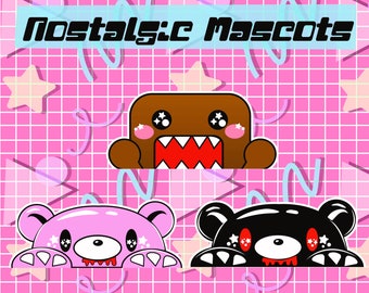 Nostalgic Mascots Gloomy Domo Vinyl Decal Peekers