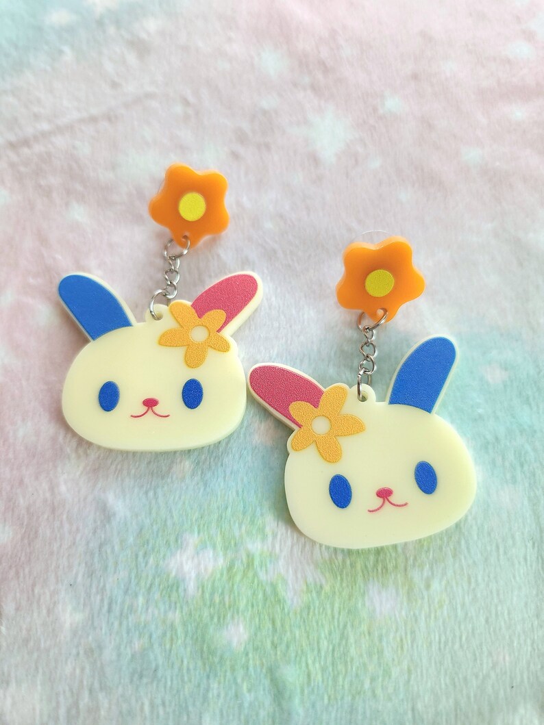 Cutie Kawaii Character Japanese Inspired Acrylic Earrings image 8