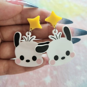 Cutie Kawaii Character Japanese Inspired Acrylic Earrings image 4
