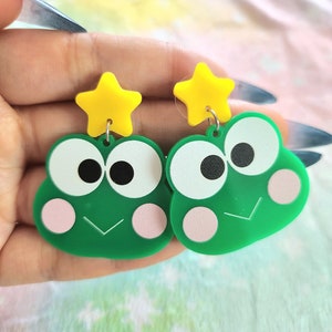 Cutie Kawaii Character Japanese Inspired Acrylic Earrings image 2