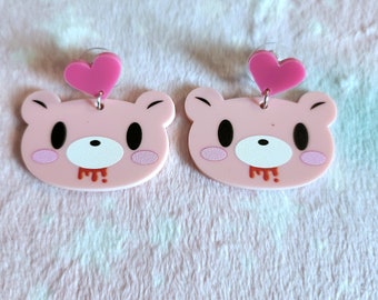 Gloomy Bear Inspired Acrylic Earrings