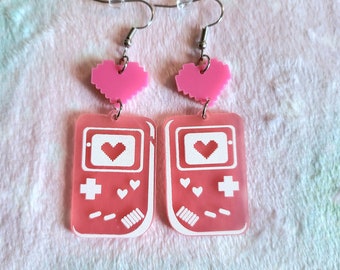 Gameboy Gamer Inspired Acrylic Earrings