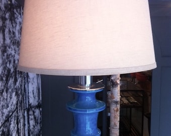 Blue Glazed Ceramic Hanging Lamp