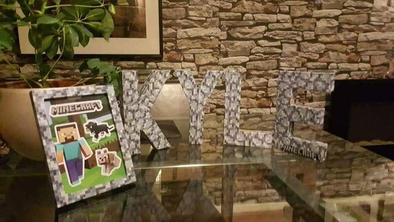 Minecraft Wall Decor Etsy