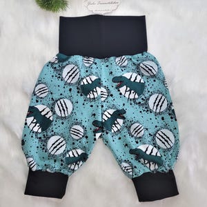 Bloomers for babies and toddlers Black Green Dinos size 50 to size 104