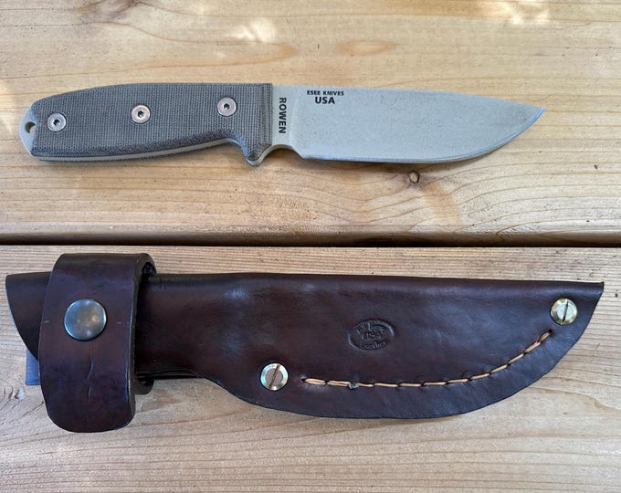 Handmade Leather Knife Sheath for ESEE 4 - Saddle Tan Finish - Etsy