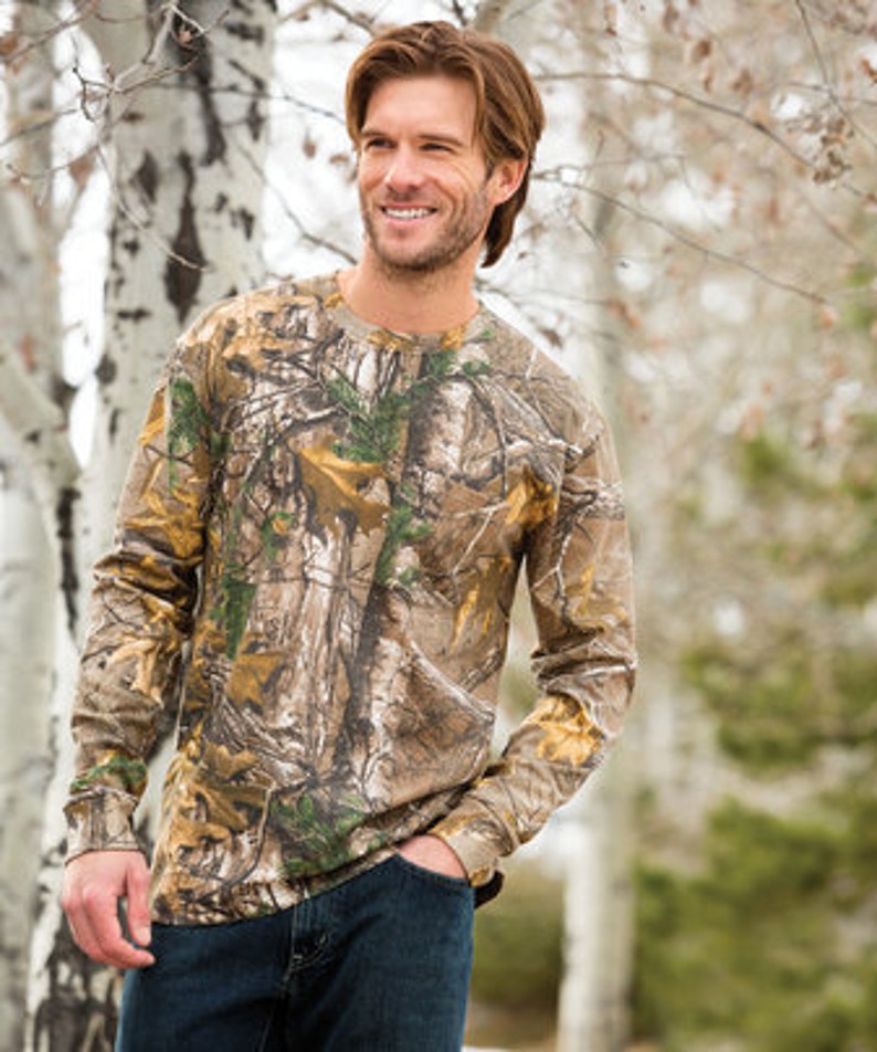 CUSTOM Embroidered Camo Long Sleeve / Custom Hunting Shirt/ - Etsy
