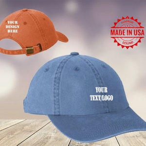 Custom Garment Washed Cap/ washed custom hat/ Embroidered Hat/ birthday custom hat/ Personalized Ball cap/ Unisex Hat/ Dad Hat/ Gift for her