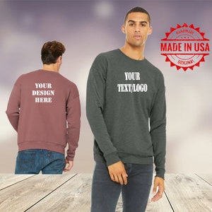 Custom Unisex Sponge Fleece Drop Shoulder Sweatshirt/ School Mascot Sweatshirt/ Team Sweatshirt/ Soft School Pullover / Sponge Fleece Raglan