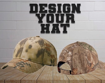 Custom Camouflage Cap/ Camouflage Cap / Custom Hats / Embroidery Hats / Monogram Hats/ Custom Camo Hats / Custom Mens Cap/ Embroidered Hats