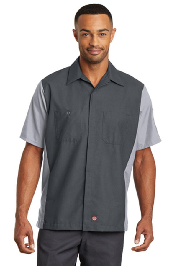 Custom Wholesale Short Sleeve Ripstop Crew Shirt / Custom Work Shirt /  Personalized Industrial Work Shirt / Machanics Shirts / Work Shirts 