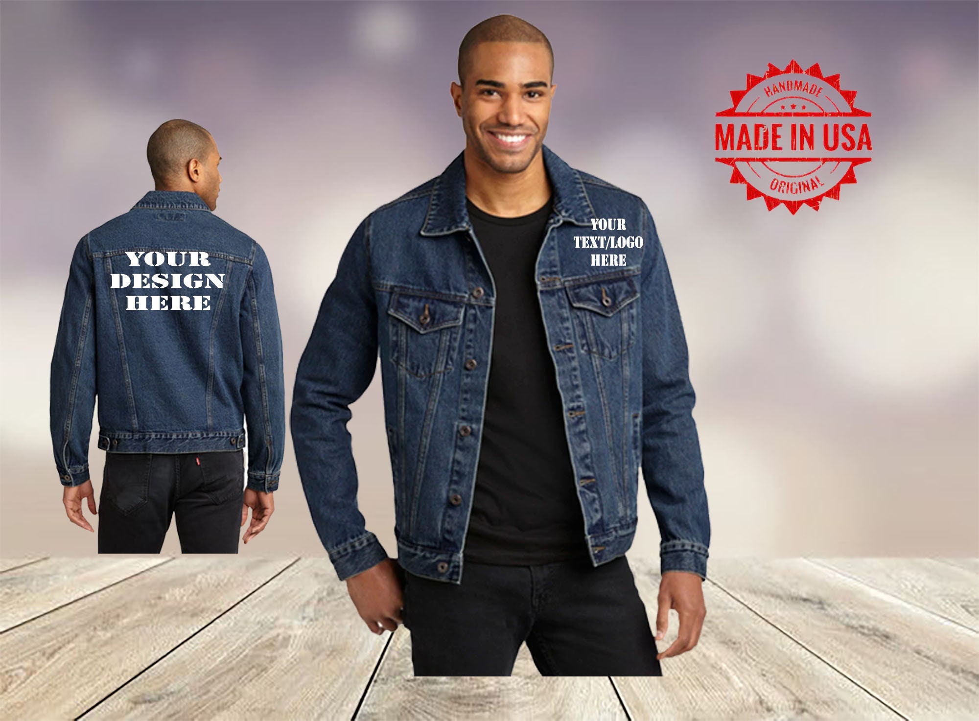 CUSTOM Men's Denim Jacket / Men's Jean Jacket / - Etsy Israel
