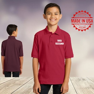 Custom Youth Polo / Children&#39;s Polo / Embroidered Polo / Kids Polo / Personalized Polo/ School Uniform Polo / Custom Polo / Youth Polo