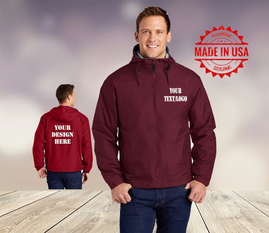 Custom Embroidered Team Jacket/customized Hooded Fullzip Jacket / Monogram Team Jacket