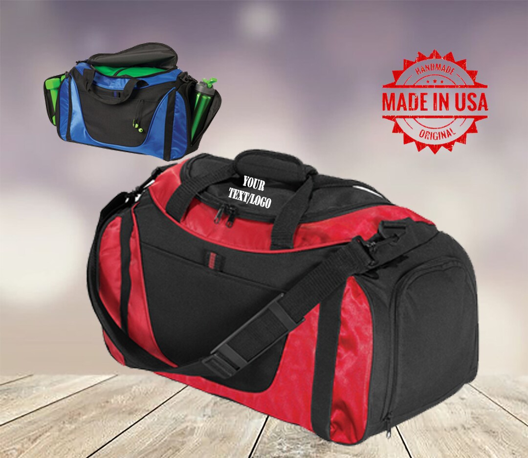 Custom Twotone Duffel Bag / Custom Gym Bag / Monogrammed Sport Bag / Custom Embroidery / Custom