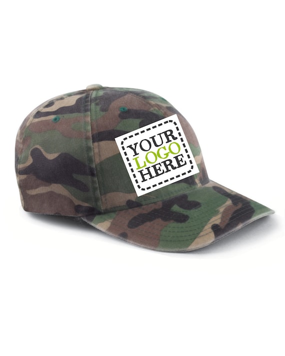 custom flex fit camo hats