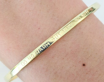 Do No Harm But Take No Shit Bracelet // Custom Hand Stamped + Personalized + Best Friend Jewelry + Friendship Bracelets + Bridesmaid Jewelry