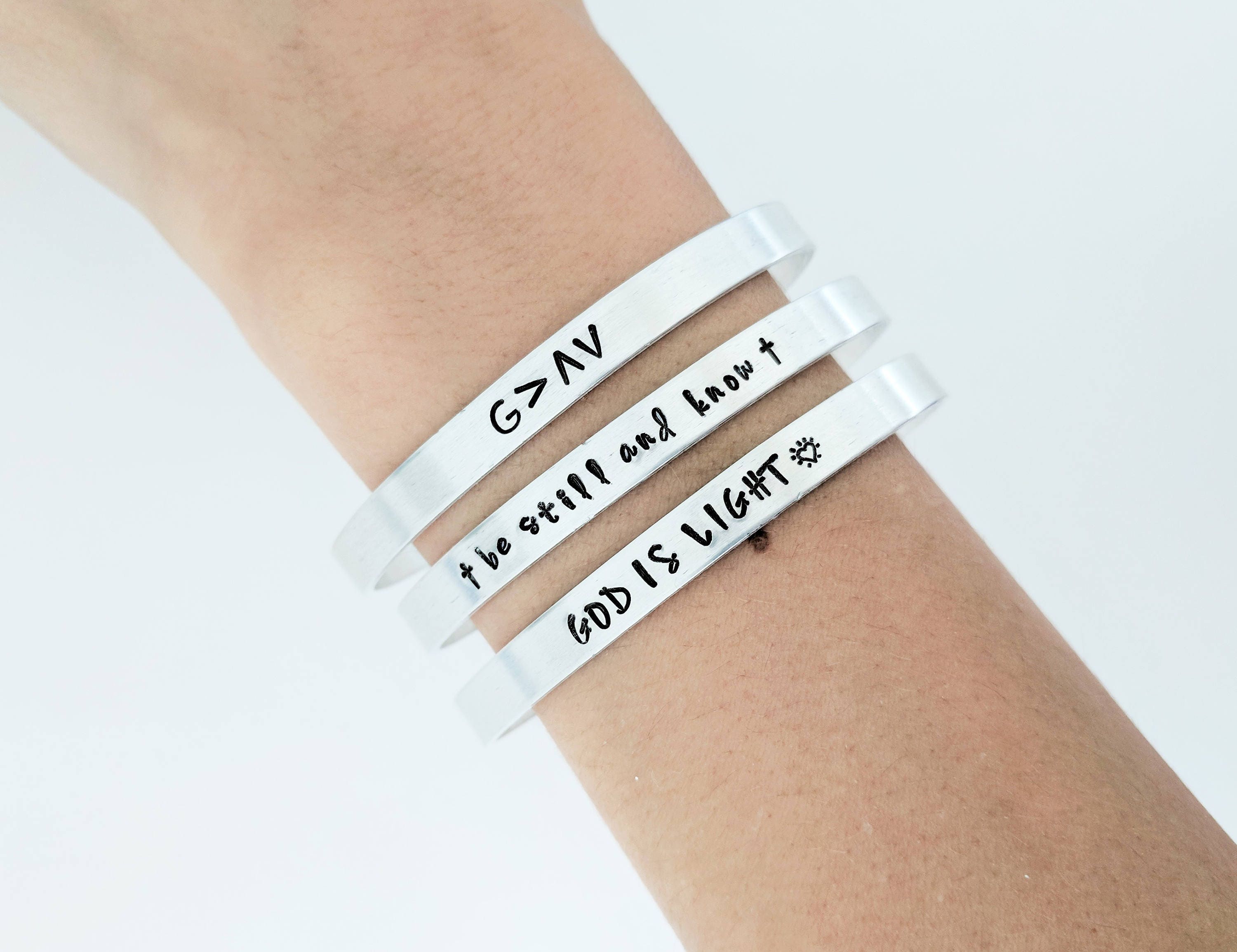 Personalized Christian Bracelet Scripture Bracelet Christian Etsy