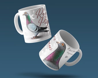 Pigeon Breeds mugs for Racer pigeon and Fancy Decorative Pigeons Breeders and Lovers