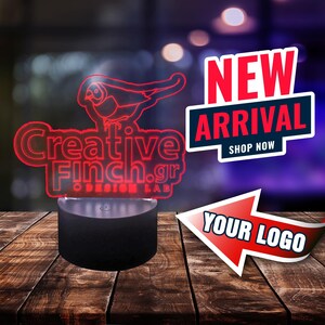 Custom Logo Modern LED decoration lamp (with your Logo)