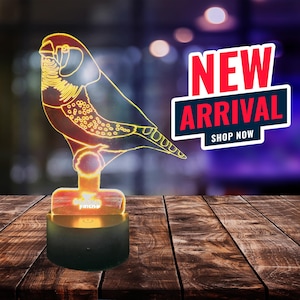 Zebra Finch moderna LED USB lámpara de decoración