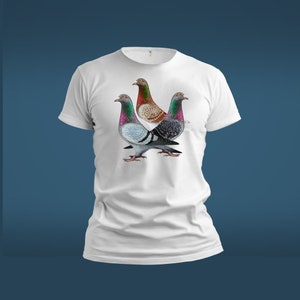 Brieftaube, Post Homer Taube, Homming Pigeons Colors Mutations T-Shirt für Züchter