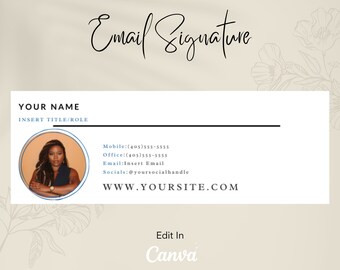 Plantilla de firma de correo electrónico Canva