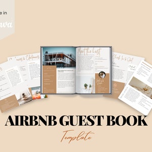 Airbnb Welcome Book Template, Vacation Rental Welcome Book, VRBO Welcome Book, Editable Airbnb Guest Book, House manual, Canva Welcome Guide