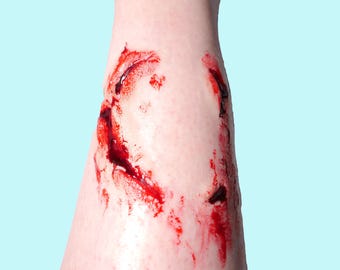 Animal Attack Prosthetics - Encapsulated Painted Silicone Trauma FX